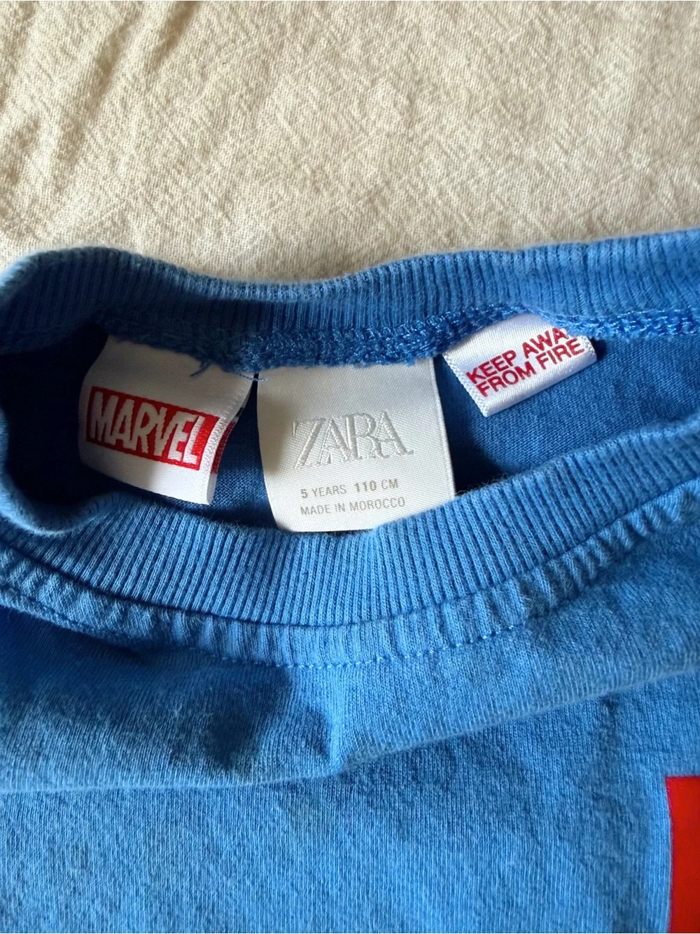 Zara Blue Kids Spider-Man Graphic Tee with Red Accents - Picture 3 of 4